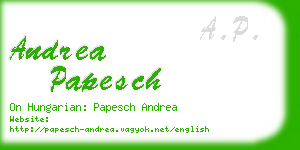 andrea papesch business card